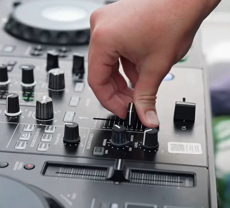 Private party boat San Diego — DJ mixing board on yacht charter with 3000W sound system